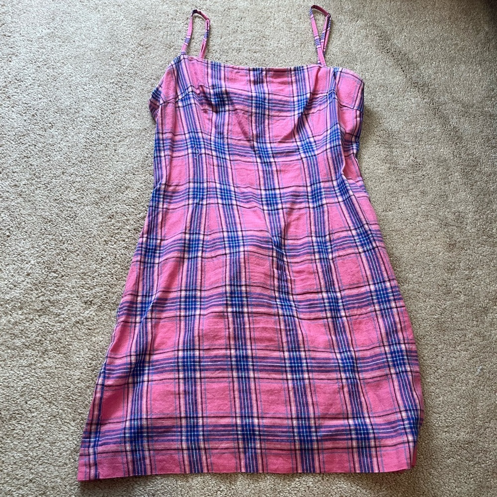 Sugar Thrillz Pink Plaid Dress